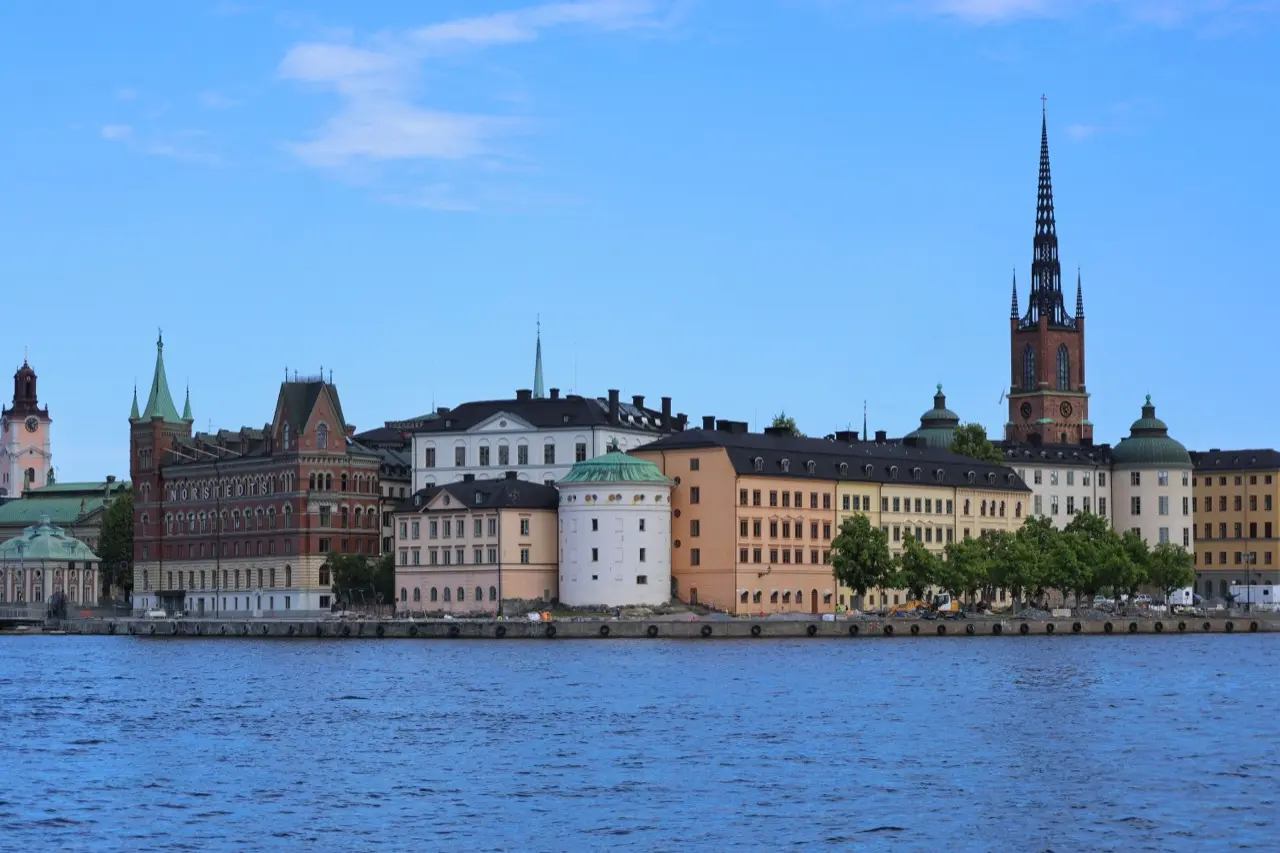 Tukholman vanhakaupunki mereltä nähtynä